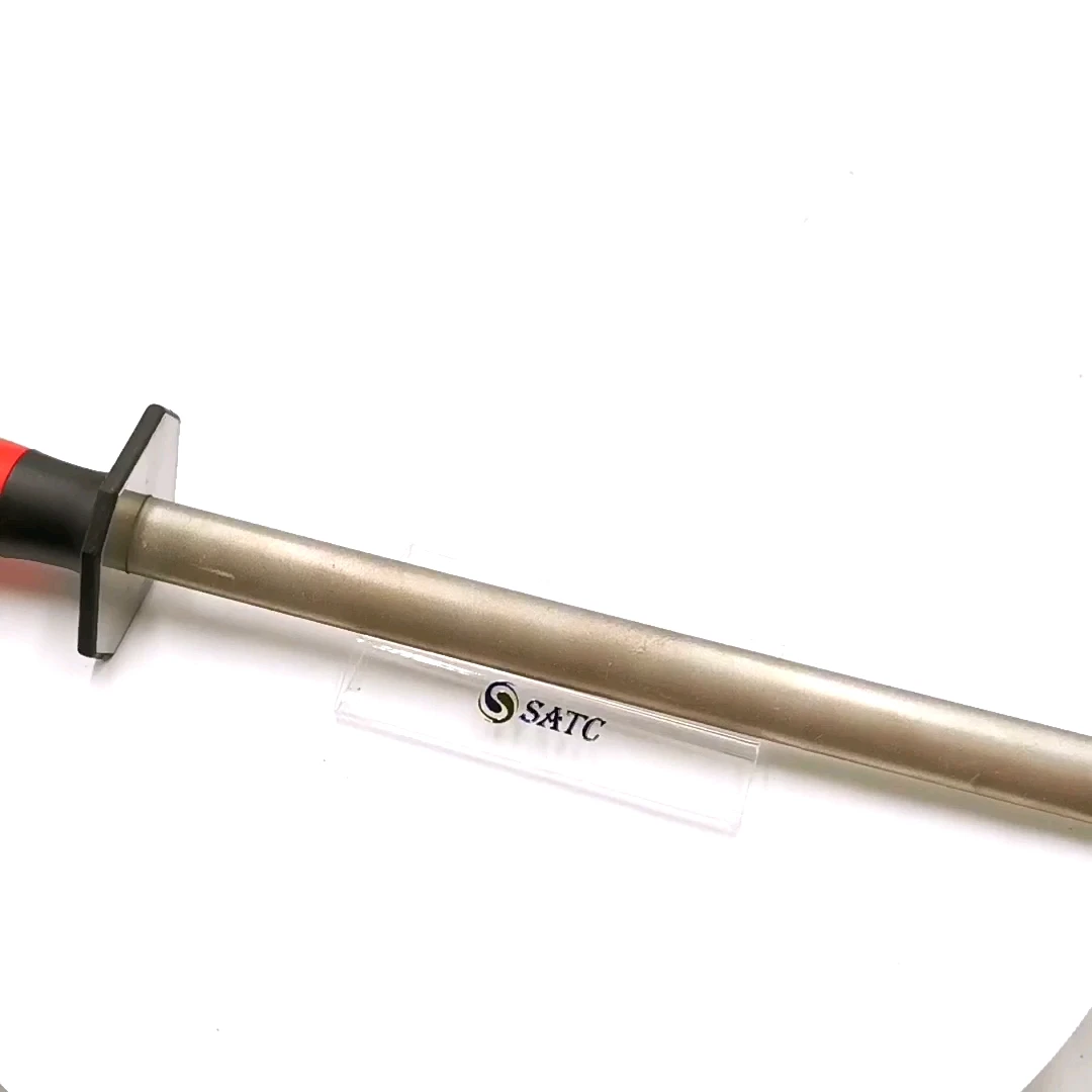 SATC 12 inch Professional Diamond Carbon Steel Knife Sharpener Rod for Kitchen/Home/Hunting
SATC 12 inch Professional Diamond Carbon Steel Knife Sharpener Rod for Kitchen/Home/Hunting