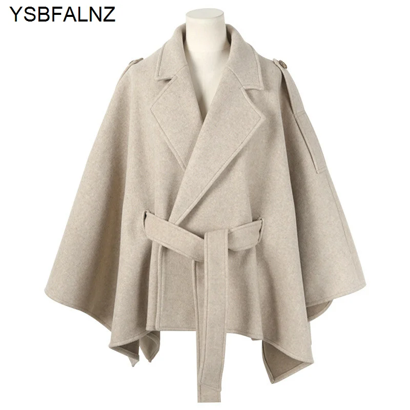 Female 6XL Woolen Coats 2023 Autumn Fashion Womens Cloak Loose Lace-up Warm Thickened Solid Casual Drop-shoulder Slim Belt
Female 6XL Woolen Coats 2023 Autumn Fashion Womens Cloak Loose Lace-up Warm Thickened Solid Casual Drop-shoulder Slim Belt