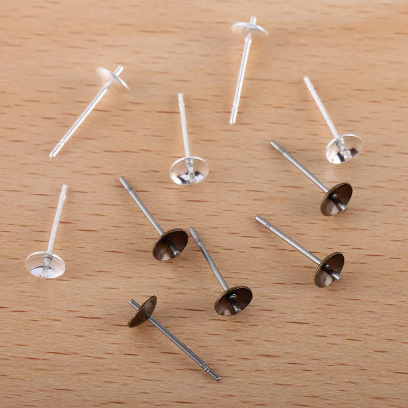 200pcs Antique Bronze tone Earring Post Pins Base 5mm Circle Pearl Caps with Pins Base Settings DIY Studs Earrings Findings
200pcs Antique Bronze tone Earring Post Pins Base 5mm Circle Pearl Caps with Pins Base Settings DIY Studs Earrings Findings