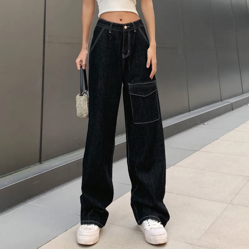 Casual Pants Palazzo Women Solid Black High Waist Loose Wide-leg Long Trousers With Pocket Ladies Female Bottoms Clothes Fall
Casual Pants Palazzo Women Solid Black High Waist Loose Wide-leg Long Trousers With Pocket Ladies Female Bottoms Clothes Fall