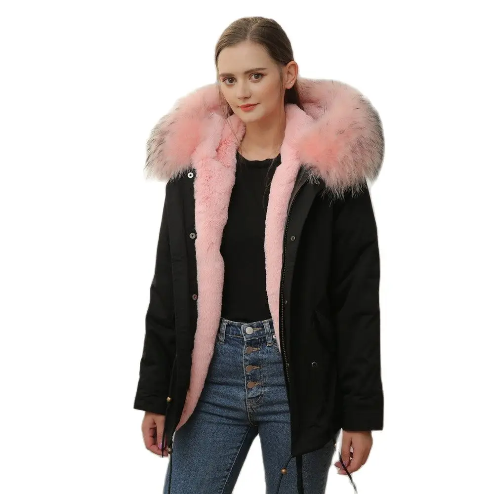 Casual Winter Overcoat Pink Faux Fur Lined Parka Girls Short Coat With Black Outshell Fur Collar Trim
Casual Winter Overcoat Pink Faux Fur Lined Parka Girls Short Coat With Black Outshell Fur Collar Trim