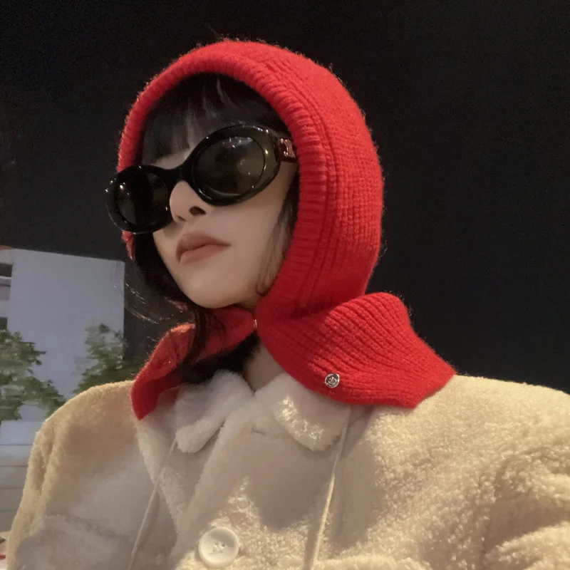 Fashionable hat female Korean ins hooded bib dual-use one winter warm knitted hat couple Baotou hat Beanies for women winter hat
Fashionable hat female Korean ins hooded bib dual-use one winter warm knitted hat couple Baotou hat Beanies for women winter hat