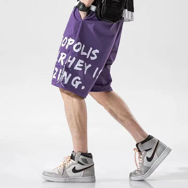 Men Summer Cargo Short Pants Letter Printing Casual All-match Loose Shorts For Youth Elastic Waist Trousers Hip Hop Streetweare
Men Summer Cargo Short Pants Letter Printing Casual All-match Loose Shorts For Youth Elastic Waist Trousers Hip Hop Streetweare
