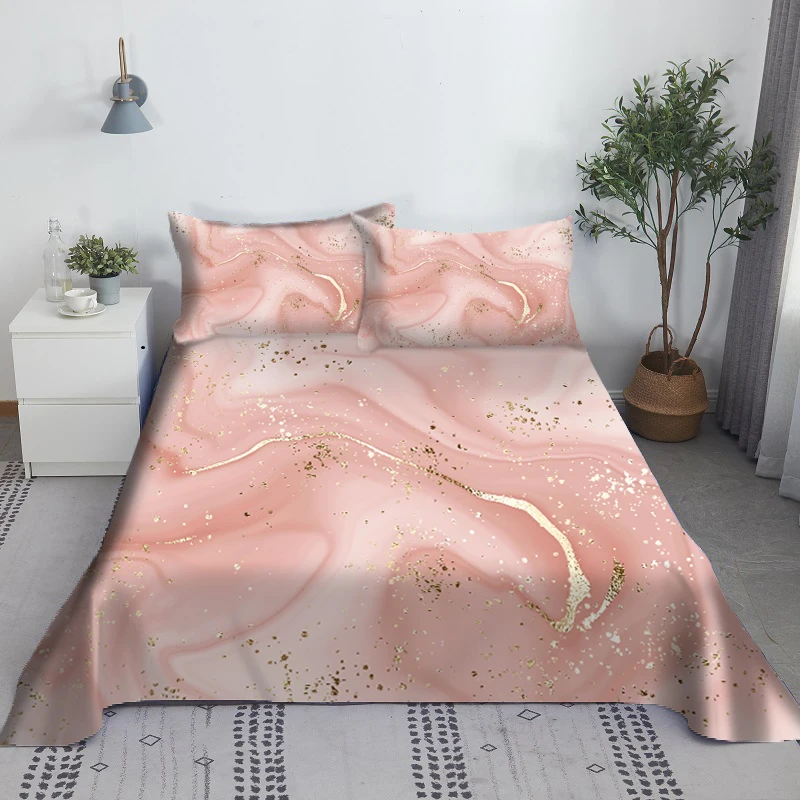 New Pink Marble Pattern Bed Sheet Set 3D Printed Bed Flat Sheet With Pillow Cover For Kids Adults Polyester King Queen Size
New Pink Marble Pattern Bed Sheet Set 3D Printed Bed Flat Sheet With Pillow Cover For Kids Adults Polyester King Queen Size
