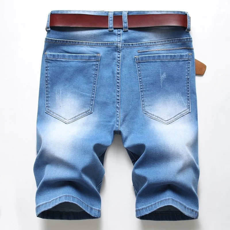 Summer 2022 New Denim Shorts Mens Hole Fashion Concise Korean Style Vintage Casual Straight Knee Length Shorts Plus Size 28-42
Summer 2022 New Denim Shorts Mens Hole Fashion Concise Korean Style Vintage Casual Straight Knee Length Shorts Plus Size 28-42