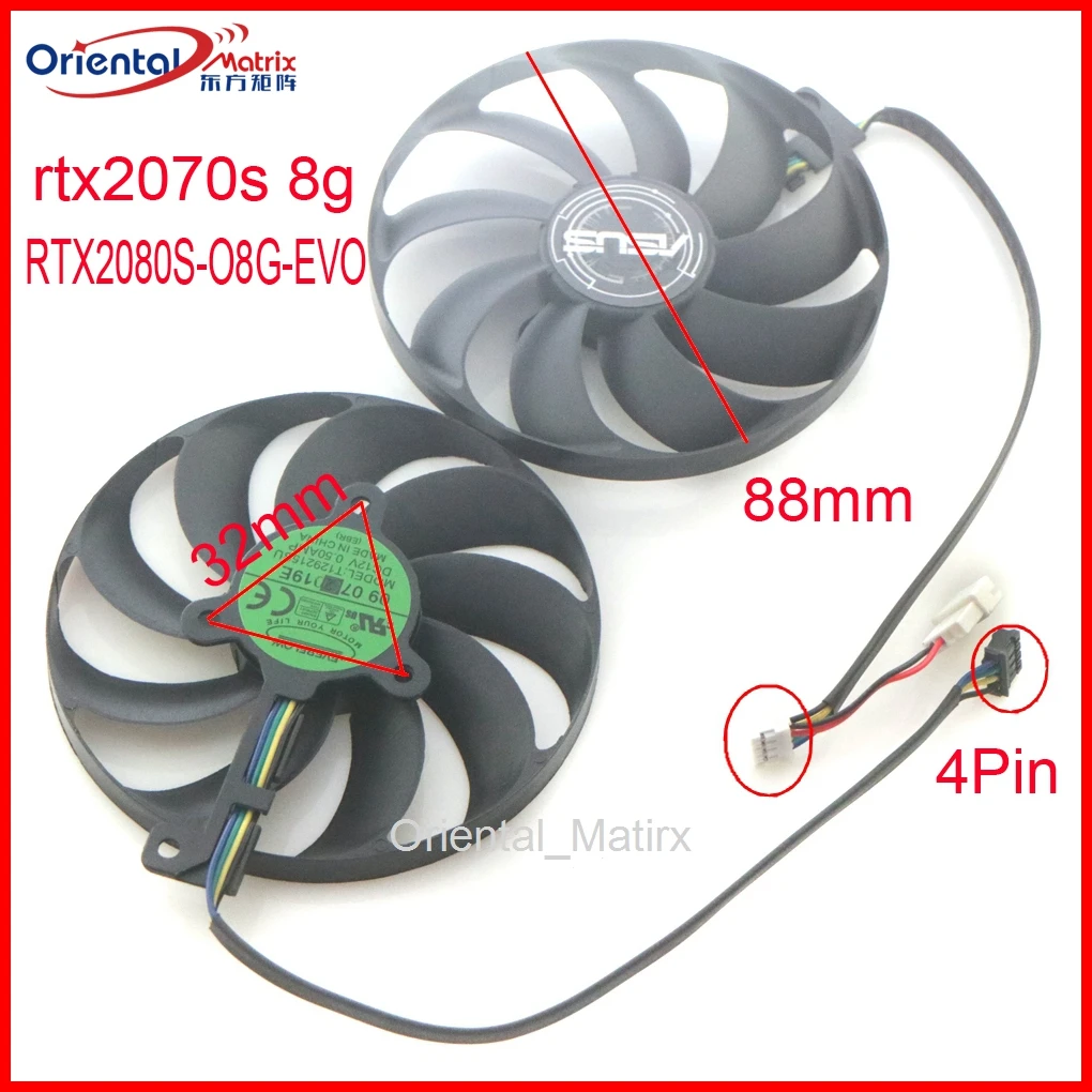 T129215SU 12V 0.50AMP 88mm Video Card Cooling Fan For ASUS RTX2070S 8G RTX2080S-O8G-EVO Graphics Card Cooling Fan
T129215SU 12V 0.50AMP 88mm Video Card Cooling Fan For ASUS RTX2070S 8G RTX2080S-O8G-EVO Graphics Card Cooling Fan