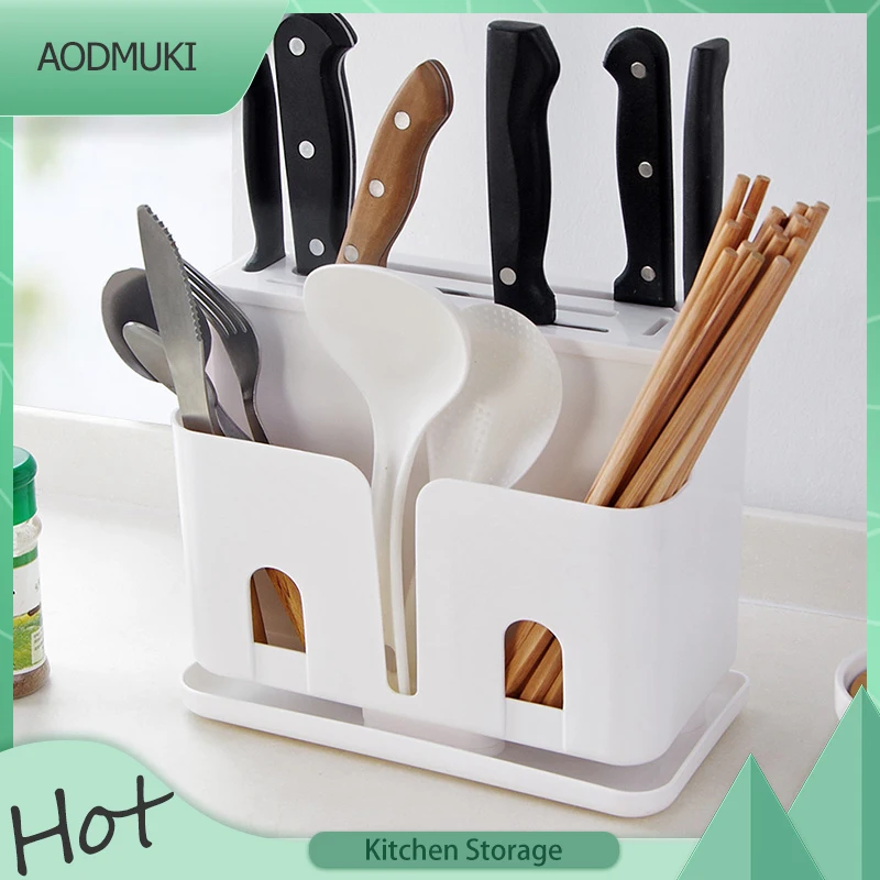 Knife Holder with Drain Function Plastic Chopsticks Spoon Cutlery Storage Box Multifunctional Organizer Home Kitchen Knife Rack
Knife Holder with Drain Function Plastic Chopsticks Spoon Cutlery Storage Box Multifunctional Organizer Home Kitchen Knife Rack
