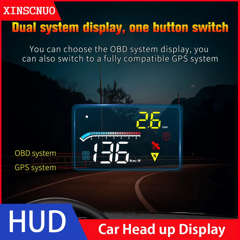 Автомобильный проектор HUD с дисплеем, универсальный проектор OBD2 для системы безопасности вождения, сигнализация о температуре воды, превышении скорости, об/мин
Автомобильный проектор HUD с дисплеем, универсальный проектор OBD2 для системы безопасности вождения, сигнализация о температуре воды, превышении скорости, об/мин