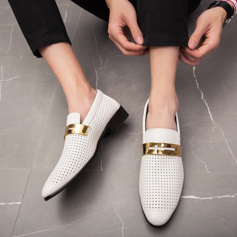 Sapatos Masculino Men Loafers Shoes 2021 Fashion Boat Footwear Brand Leather Moccasins Summer Hollow Comfy Casual Shoes Male
Sapatos Masculino Men Loafers Shoes 2021 Fashion Boat Footwear Brand Leather Moccasins Summer Hollow Comfy Casual Shoes Male