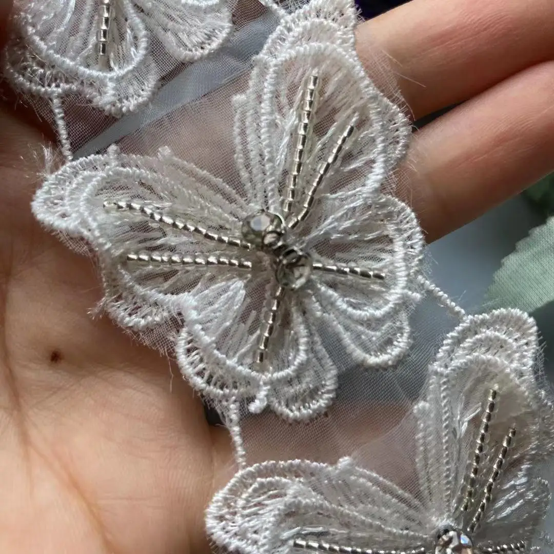 20x White Butterfly Bowknot Rhinestones Embroidered Lace Trim Fabric Ribbon Handmade Sewing Craft For Costume Hat Decoration
20x White Butterfly Bowknot Rhinestones Embroidered Lace Trim Fabric Ribbon Handmade Sewing Craft For Costume Hat Decoration