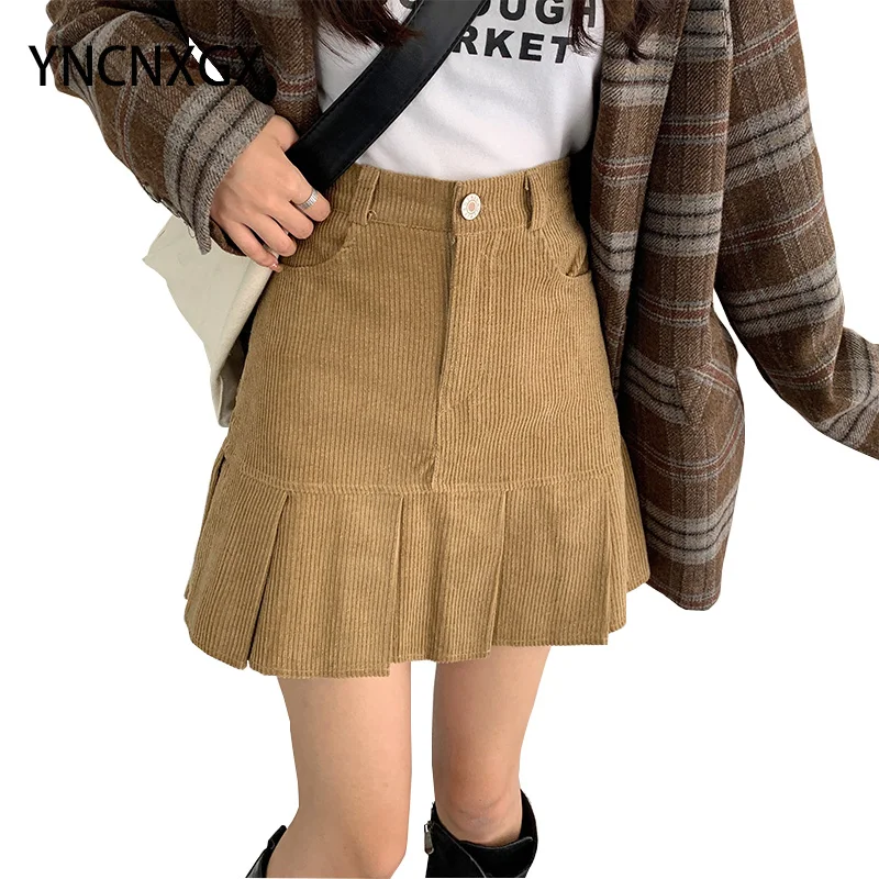 Women's High-waisted Pleated Skirt The New Korean Version Corduroy Women's Skirt High Waist A-line Skirt Kawaii Korean Fashion
Women's High-waisted Pleated Skirt The New Korean Version Corduroy Women's Skirt High Waist A-line Skirt Kawaii Korean Fashion