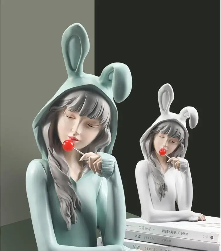 Modern Cute Lollipop Girls Resin Accessories Home Desktop Figurines Decoration Livingroom Ornaments TV Cabinet Sculpture Crafts
Modern Cute Lollipop Girls Resin Accessories Home Desktop Figurines Decoration Livingroom Ornaments TV Cabinet Sculpture Crafts