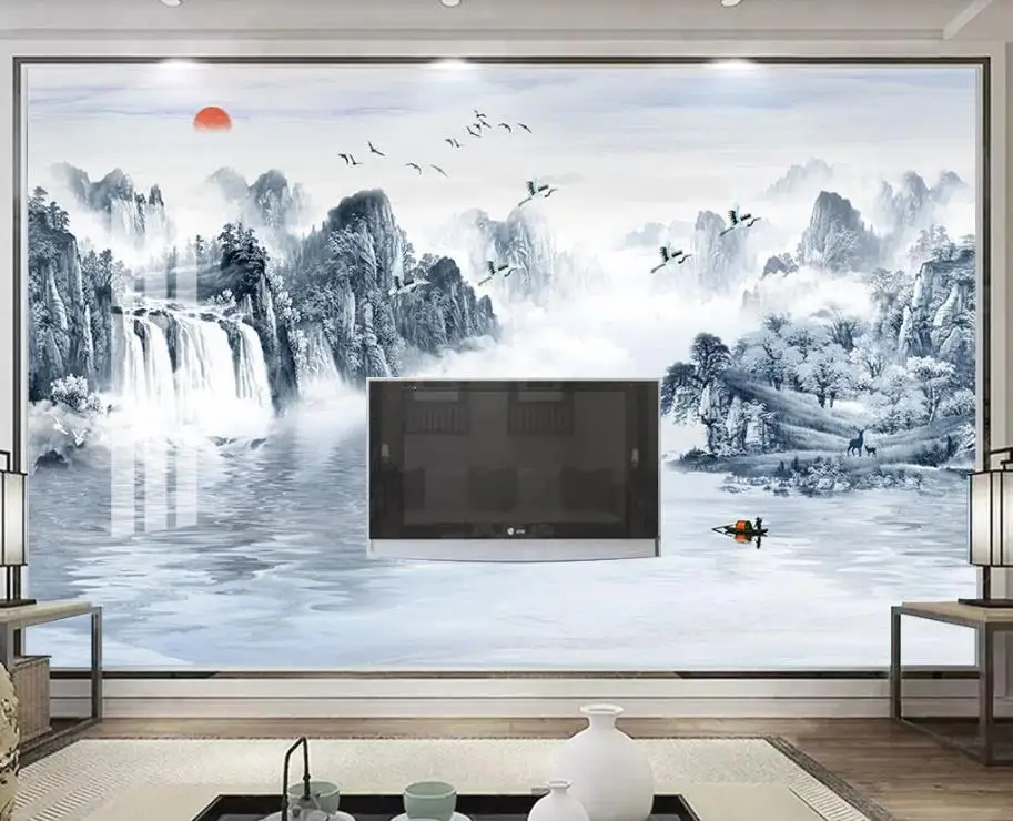 2020 New Chinese wallpaper custom wallpaper for walls 3 d for living room TV backdrop stereoscope wall murals landscape photo
2020 New Chinese wallpaper custom wallpaper for walls 3 d for living room TV backdrop stereoscope wall murals landscape photo