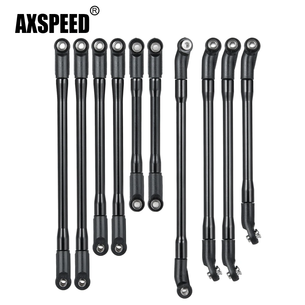 AXSPEED 10 шт. алюминиевый стержень с ЧПУ, рычаг для осевого SCX10 II 90046 90047 313 мм, колесная база 1/10, детали для обновления гусеничного автомобиля с дистанционным управлением 
AXSPEED 10 шт. алюминиевый стержень с ЧПУ, рычаг для осевого SCX10 II 90046 90047 313 мм, колесная база 1/10, детали для обновления гусеничного автомобиля с дистанционным управлением