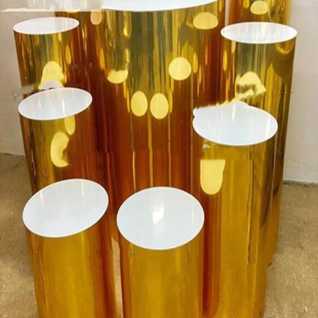 Gold outdoor party wedding event marriage decoration pillars gold mirror plinth stand wedding stage yudao577
Gold outdoor party wedding event marriage decoration pillars gold mirror plinth stand wedding stage yudao577