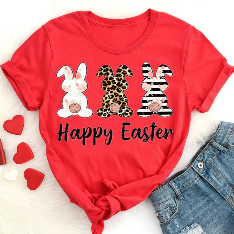 Happy Easter Day Shirt Day Shirt kawaii top woman Bunny harajuku Korean O Neck Casual Short Sleeve Tees 100%cotton Drop shipping
Happy Easter Day Shirt Day Shirt kawaii top woman Bunny harajuku Korean O Neck Casual Short Sleeve Tees 100%cotton Drop shipping