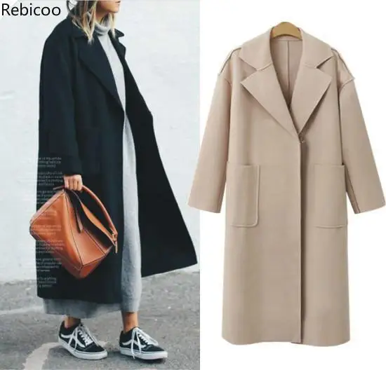 Autumn and Winter Wear New Large Size Women's Woolen Coat Suit Collar Loose Long Section Woolen Coat
Autumn and Winter Wear New Large Size Women's Woolen Coat Suit Collar Loose Long Section Woolen Coat