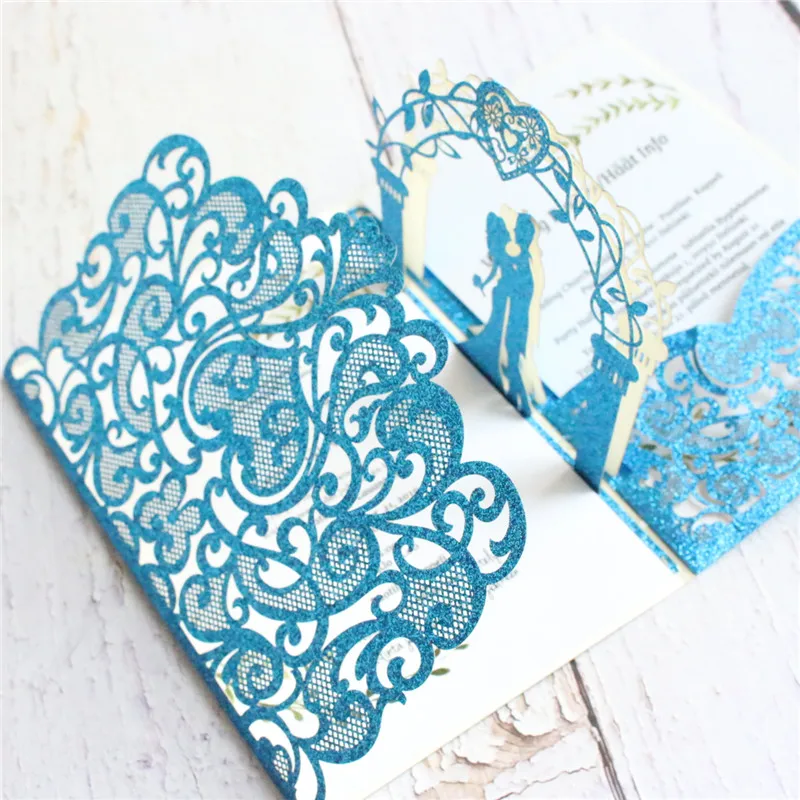 Glittery 3D cards invitations marriage wedding floral laser cut pocket fold party invites multi colors personalized printing
Glittery 3D cards invitations marriage wedding floral laser cut pocket fold party invites multi colors personalized printing