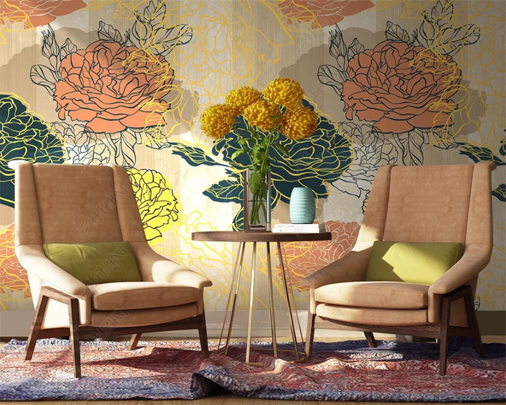 beibehang Custom modern modern minimalist luxury line drawing flower plant wallpaper papel de parede wall papers home decor
beibehang Custom modern modern minimalist luxury line drawing flower plant wallpaper papel de parede wall papers home decor