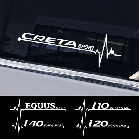 2PCS Car Side Window Stickers Auto Exterior Accessories Vinyl Decal For Hyundai CRETA EON EQUUS i10 i20 i40 IONIQ IX25 IX55 KONA