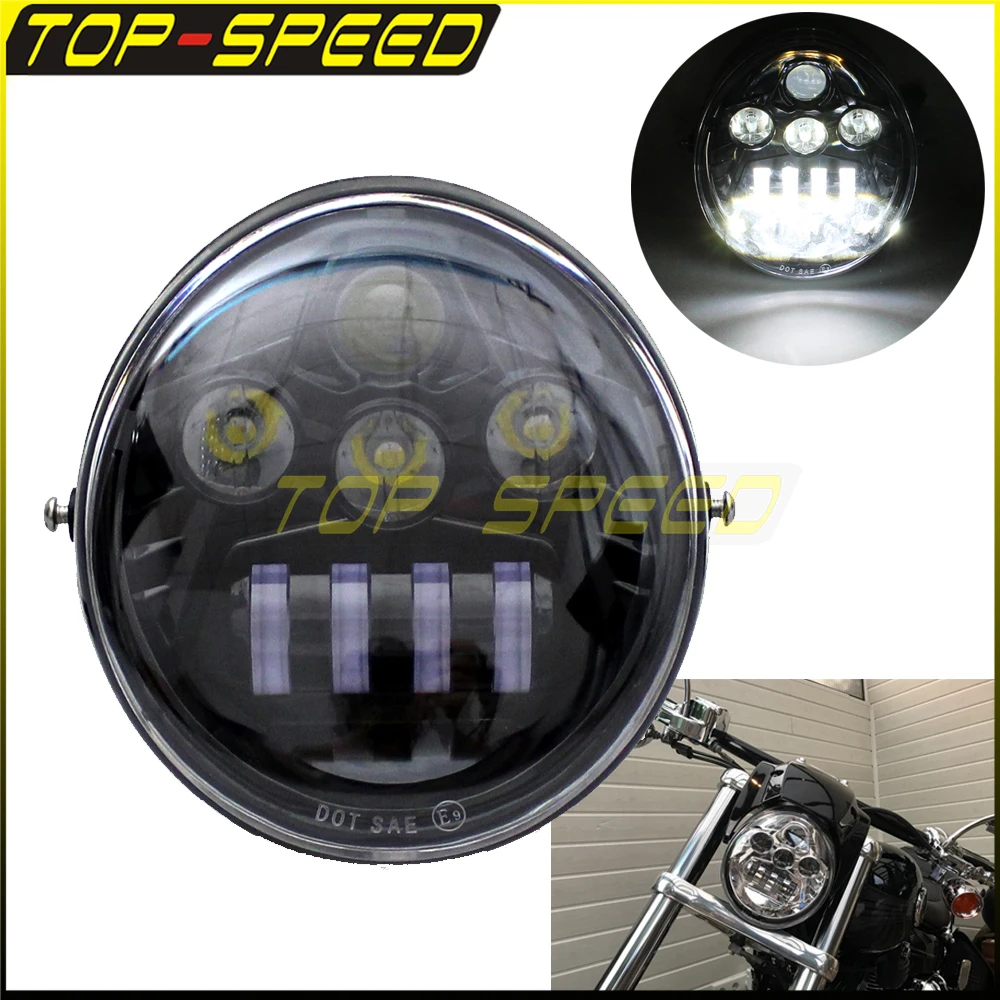 Motorcycle 10-32V 60W Black LED Headlight Head Lamp For Harley VRSC VRSCA VRSCAW VRSCB VRSCF
Motorcycle 10-32V 60W Black LED Headlight Head Lamp For Harley VRSC VRSCA VRSCAW VRSCB VRSCF