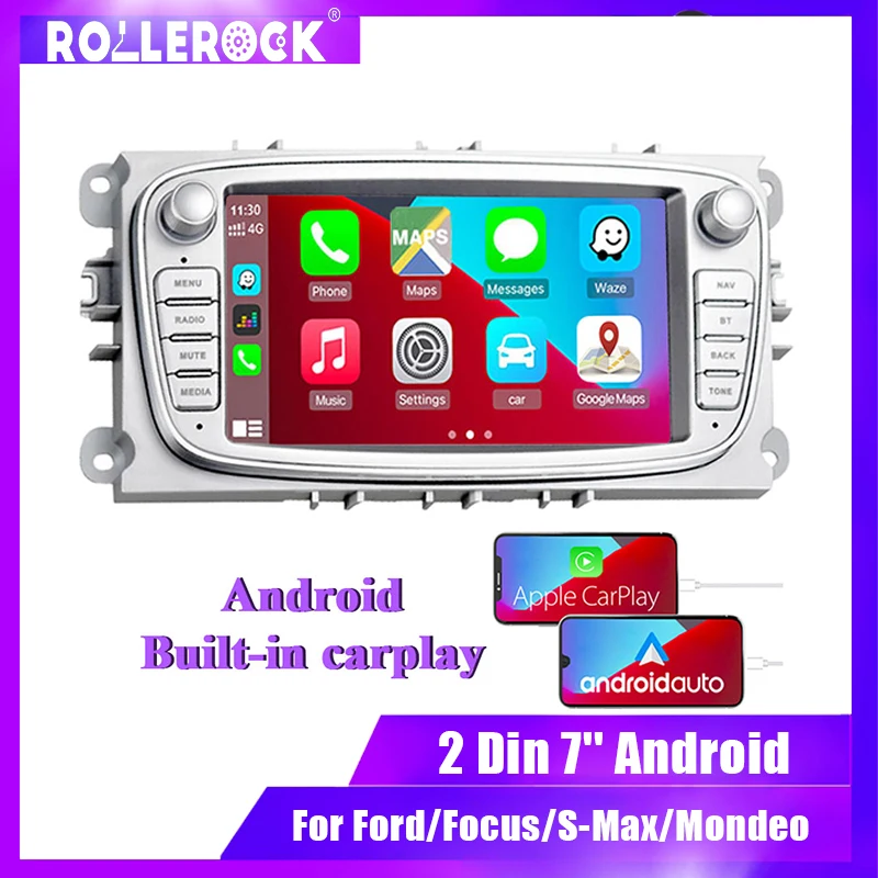 Rollerock 2Din7'' Android 9.0 GPS Carplay CANBUS Audio Player Car Radios Car Multimedia For Ford/Focus/S-Max/Mondeo9/GalaxyC-Max
Rollerock 2Din7'' Android 9.0 GPS Carplay CANBUS Audio Player Car Radios Car Multimedia For Ford/Focus/S-Max/Mondeo9/GalaxyC-Max