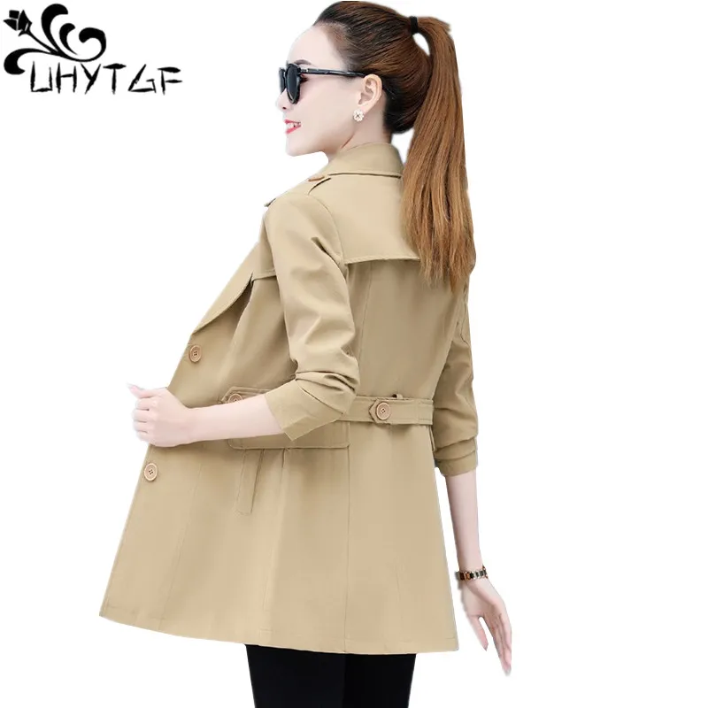 UHYTGF Fashion Trench Coat Women's Lapel Long-Sleeved Spring Autumn Windbreaker Female Casual Wild Slim LooseSize Outerwear 1397
UHYTGF Fashion Trench Coat Women's Lapel Long-Sleeved Spring Autumn Windbreaker Female Casual Wild Slim LooseSize Outerwear 1397