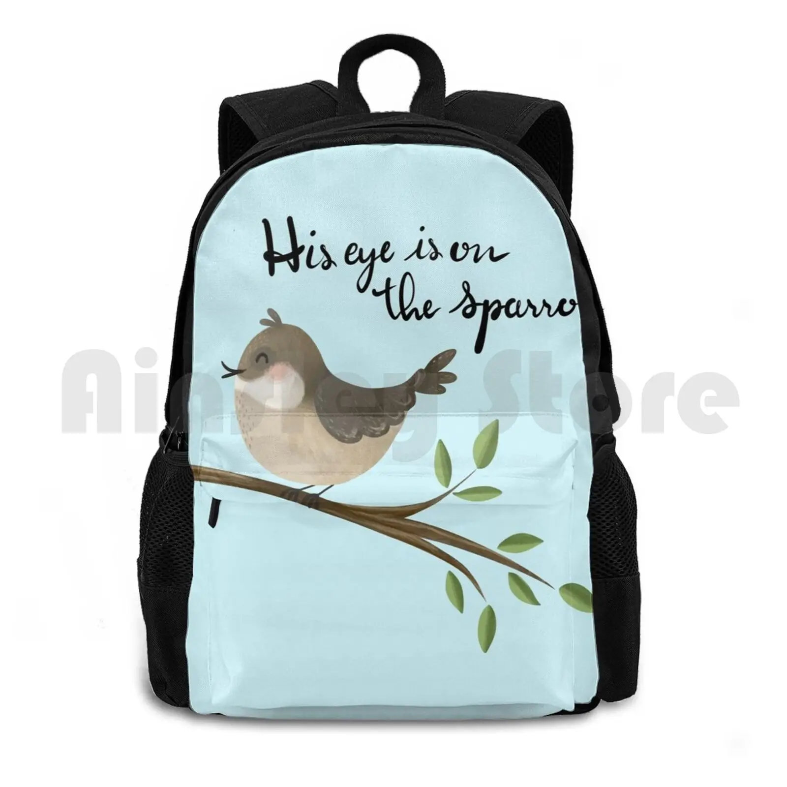 His Eye Is On The Sparrow Outdoor Hiking Backpack Riding Climbing Sports Bag Bird Bible Inspirational Spiritual Christian Love
His Eye Is On The Sparrow Outdoor Hiking Backpack Riding Climbing Sports Bag Bird Bible Inspirational Spiritual Christian Love