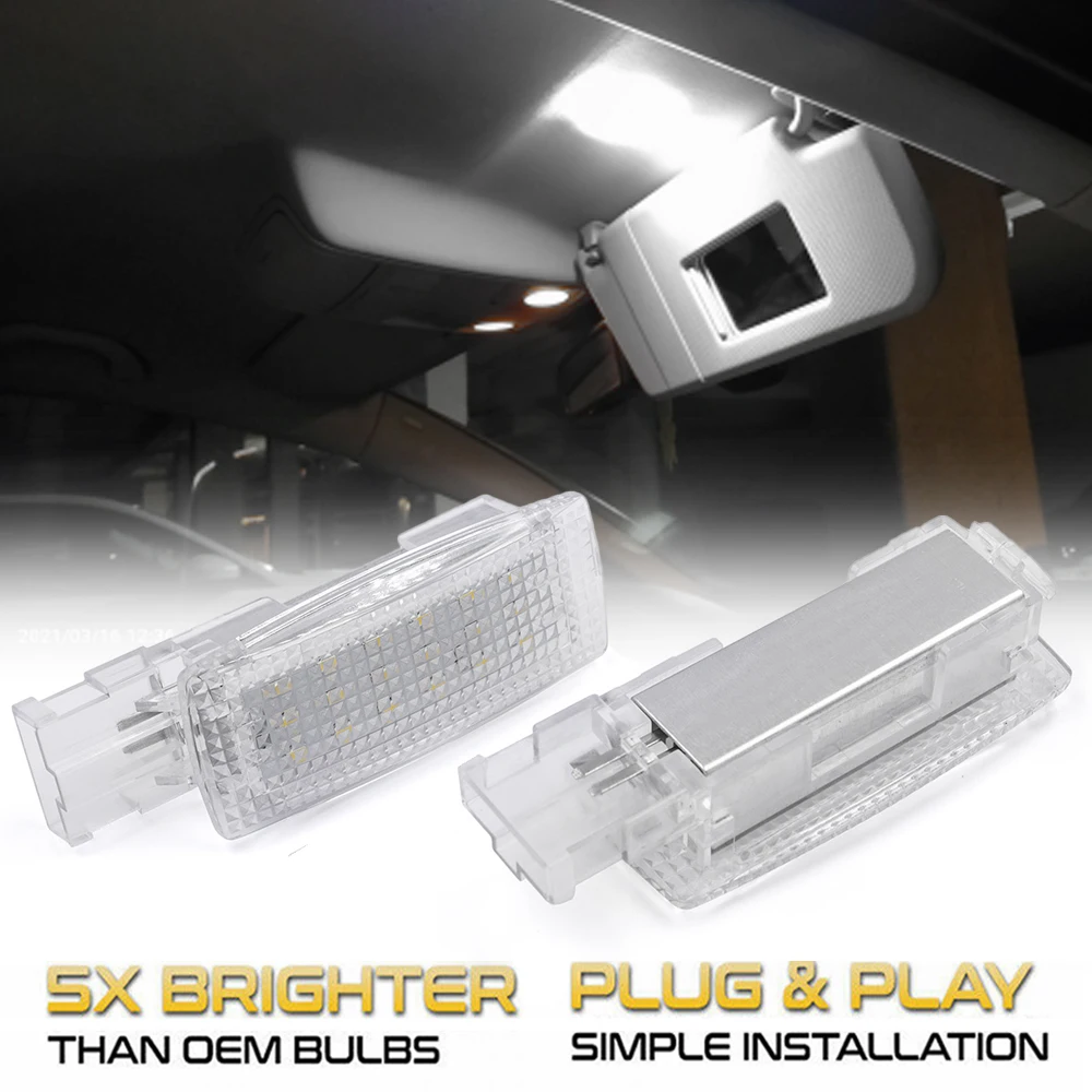 2Pcs LED Interior Sun Visor Vanity Mirror Lamps Reading Light For Seat Leon Altea Alhambra Toledo Skoda Fabia Superb Yeti
2Pcs LED Interior Sun Visor Vanity Mirror Lamps Reading Light For Seat Leon Altea Alhambra Toledo Skoda Fabia Superb Yeti