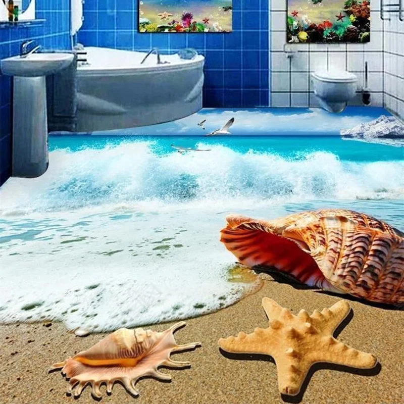 Custom Self-Adhesive Floor Mural 3D Stereo Ocean Wave Shell Beach Bathroom Toilet Bedroom Floor Wallpaper PVC Waterproof Sticker
Custom Self-Adhesive Floor Mural 3D Stereo Ocean Wave Shell Beach Bathroom Toilet Bedroom Floor Wallpaper PVC Waterproof Sticker