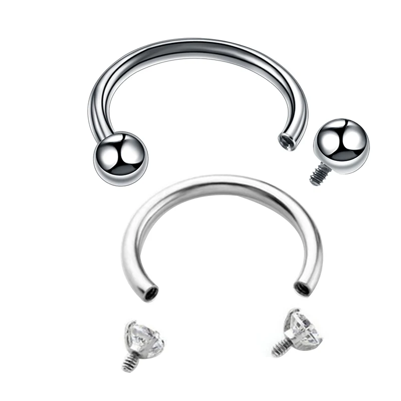 1Pc Surgical Steel Internally Thread Ball Horseshoe Rings Piercing Ear Tragus Eyebrow Lip Ring Nose Hoop Septum Jewelry
1Pc Surgical Steel Internally Thread Ball Horseshoe Rings Piercing Ear Tragus Eyebrow Lip Ring Nose Hoop Septum Jewelry