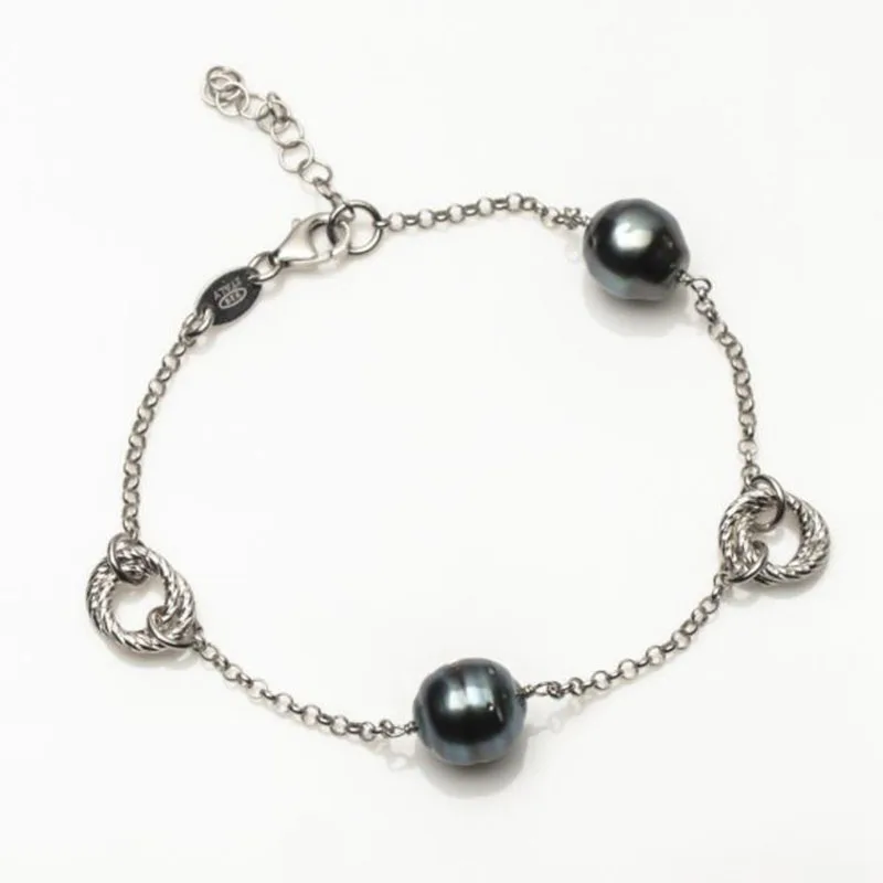 Lustrous Black Green Real Tahitian Pearl Bracelet 925 Sterling Silver 7.6-8.77"
Lustrous Black Green Real Tahitian Pearl Bracelet 925 Sterling Silver 7.6-8.77"