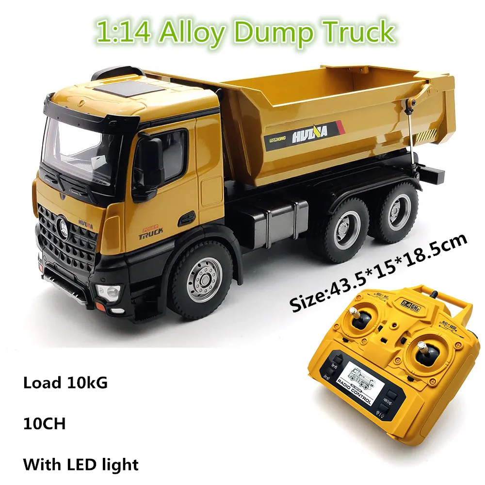 1:14 High Simulation Dump Truck 10ch Metal Dump Truck Model RTR Rubber Tires Radio Remote Control Vehicle Toys For Boys
1:14 High Simulation Dump Truck 10ch Metal Dump Truck Model RTR Rubber Tires Radio Remote Control Vehicle Toys For Boys