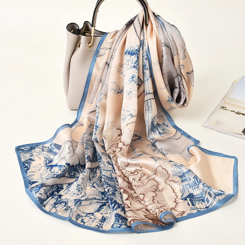 Real Silk Satin Scarf Women Printed Hangzhou Silk Long Head Scarves Luxury Designer Pure Silk Shawl Wrap Foulard Femme 170x53cm
Real Silk Satin Scarf Women Printed Hangzhou Silk Long Head Scarves Luxury Designer Pure Silk Shawl Wrap Foulard Femme 170x53cm