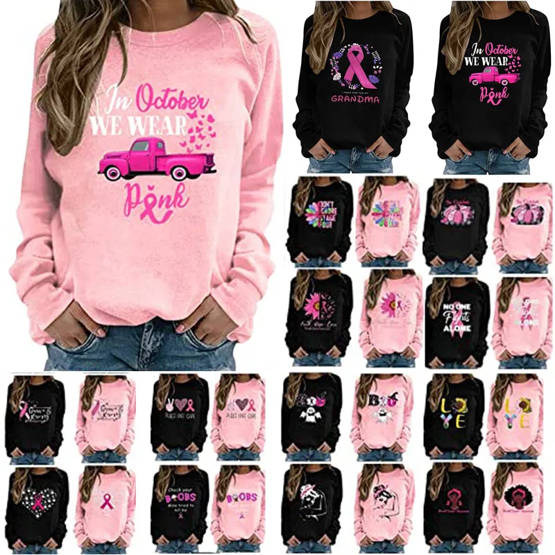 Pink Ribbon Breast Cancer Awareness Long Sleeve Breast Cancer Awareness Shirts for Women Wear Month T-Shirt In October
Pink Ribbon Breast Cancer Awareness Long Sleeve Breast Cancer Awareness Shirts for Women Wear Month T-Shirt In October