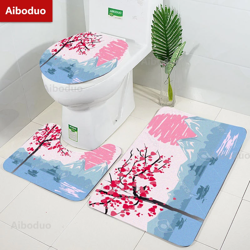 Aiboduo 3pcs/set Japanese-style Cherry blossoms Home Decoration NonSlip Toilet Lid Cover Set BatMat Bathroom Rug Bathroom Carpet
Aiboduo 3pcs/set Japanese-style Cherry blossoms Home Decoration NonSlip Toilet Lid Cover Set BatMat Bathroom Rug Bathroom Carpet