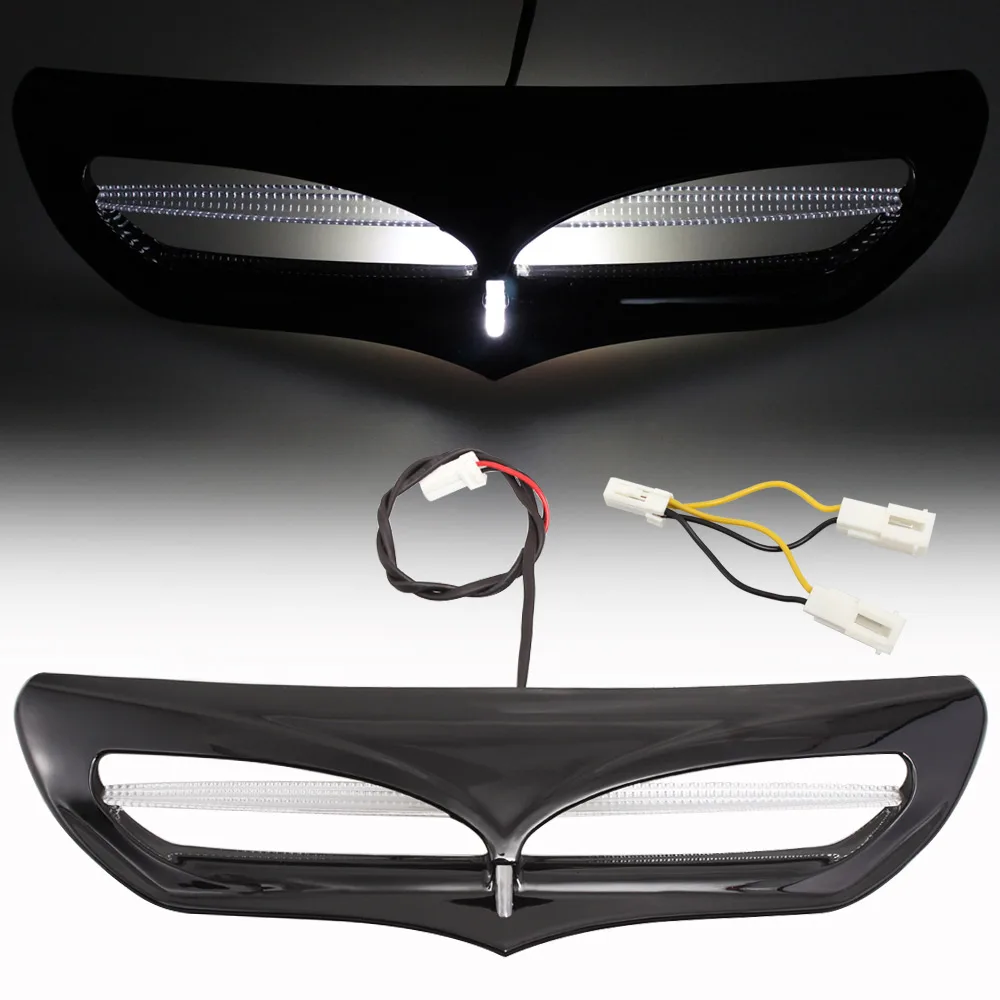 Motorcycle Batwing Fairing Vent Trim with LED Accent Lights Cover For Harley Touring Electra Glide Street Glide Ultra 2014-Up
Motorcycle Batwing Fairing Vent Trim with LED Accent Lights Cover For Harley Touring Electra Glide Street Glide Ultra 2014-Up