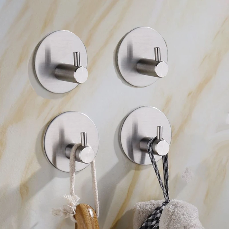 304 Stainless Steel Robe Hooks Round Brushed Creative Kitchen Bathroom Wall Mounted Coat Hook Key Holder Towel Hanger 4 Per/Lot
304 Stainless Steel Robe Hooks Round Brushed Creative Kitchen Bathroom Wall Mounted Coat Hook Key Holder Towel Hanger 4 Per/Lot