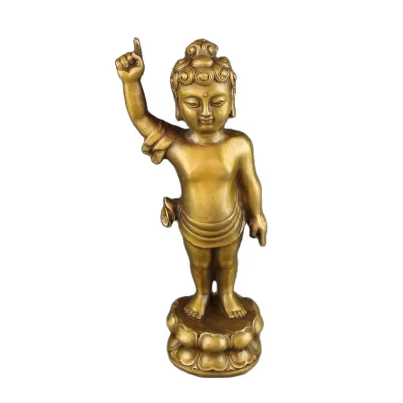 Ancient Brass Prince Buddha's finger in heaven, finger in earth, Buddha's ornaments and crafts
Ancient Brass Prince Buddha's finger in heaven, finger in earth, Buddha's ornaments and crafts