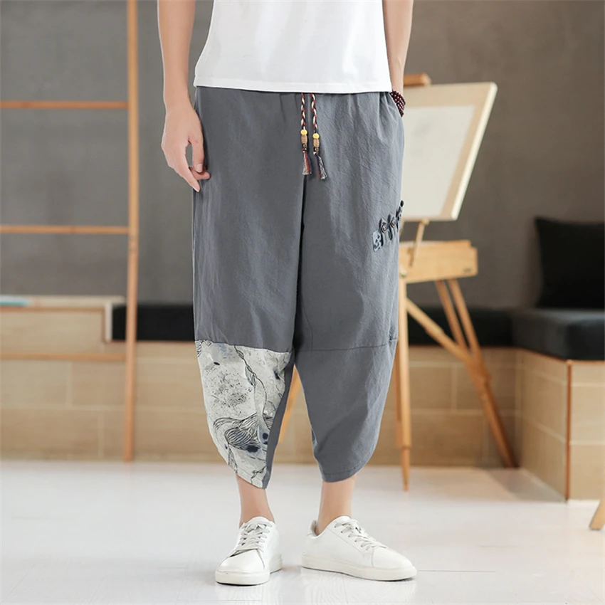 Summer Japanese Kimono Men Calf-length Pants Cotton Loose Drawstring Street Wear Casual Floral Print Trousers 2022 Fashion
Summer Japanese Kimono Men Calf-length Pants Cotton Loose Drawstring Street Wear Casual Floral Print Trousers 2022 Fashion