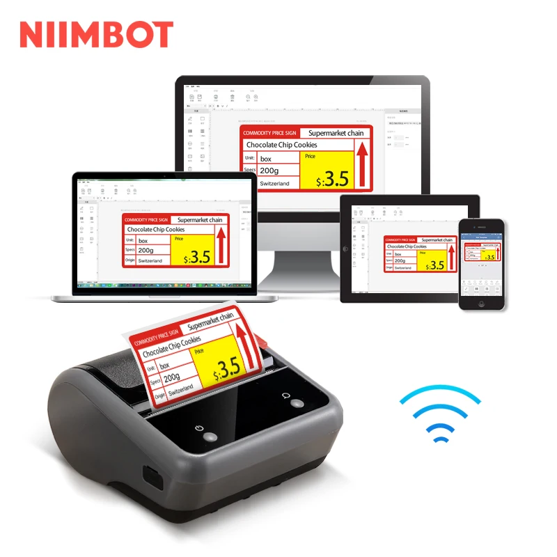 Niimbot B3s Thermal Label Printer Clothing Jewelry Product Price Barcode Sticker Mobile Phone Bluetooth Smart Portable Printer
Niimbot B3s Thermal Label Printer Clothing Jewelry Product Price Barcode Sticker Mobile Phone Bluetooth Smart Portable Printer