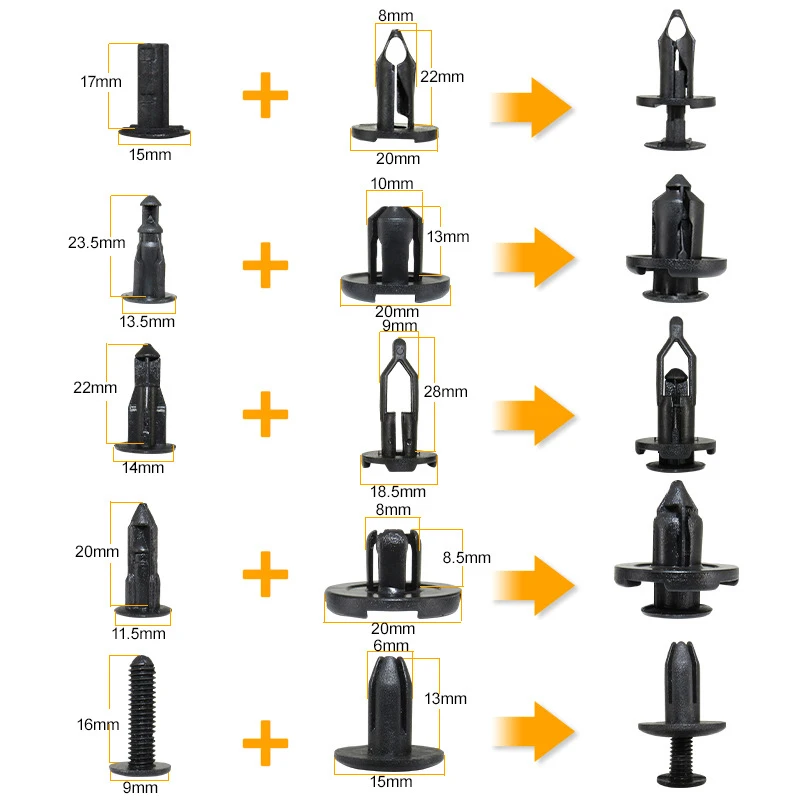 For Toyota Honda Ford Parts Panel Trim Clips Door panel universal rivet fixed buckle clip mixed auto Plastic Rivet Fastener
For Toyota Honda Ford Parts Panel Trim Clips Door panel universal rivet fixed buckle clip mixed auto Plastic Rivet Fastener