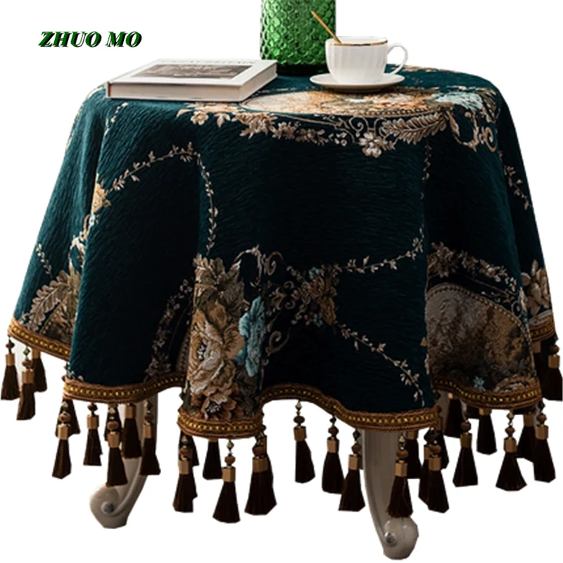 Thick Dark Green Round Tablecloth, European Style, Hanging Ears Cover, Home Decoration, Party, Luxury Hotel, New
Thick Dark Green Round Tablecloth, European Style, Hanging Ears Cover, Home Decoration, Party, Luxury Hotel, New