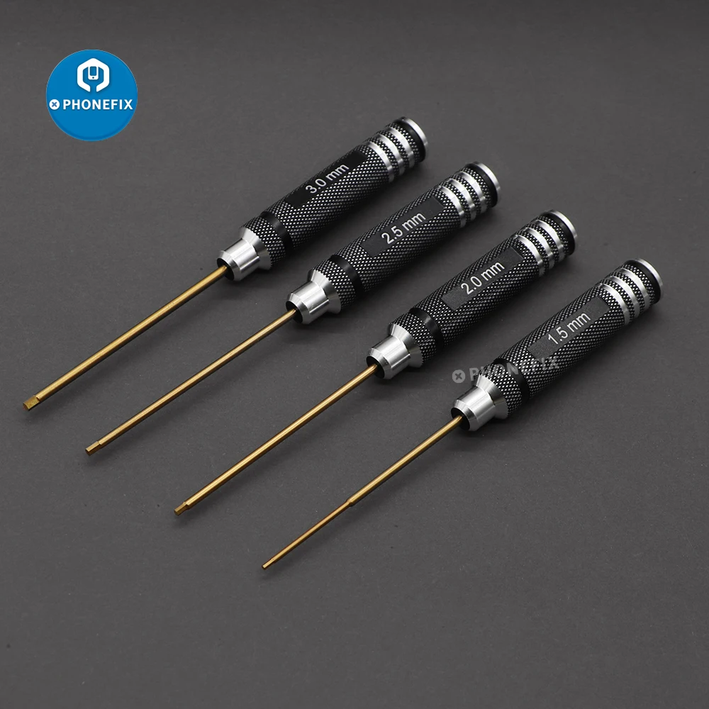 4pcs Hex Screw Driver 1.5mm 2.0mm 2.5mm 3.0mm Hexagon Screwdriver Wrench Tool Kit For RC Models Helicopter FPV Racing Car Drone
4pcs Hex Screw Driver 1.5mm 2.0mm 2.5mm 3.0mm Hexagon Screwdriver Wrench Tool Kit For RC Models Helicopter FPV Racing Car Drone
