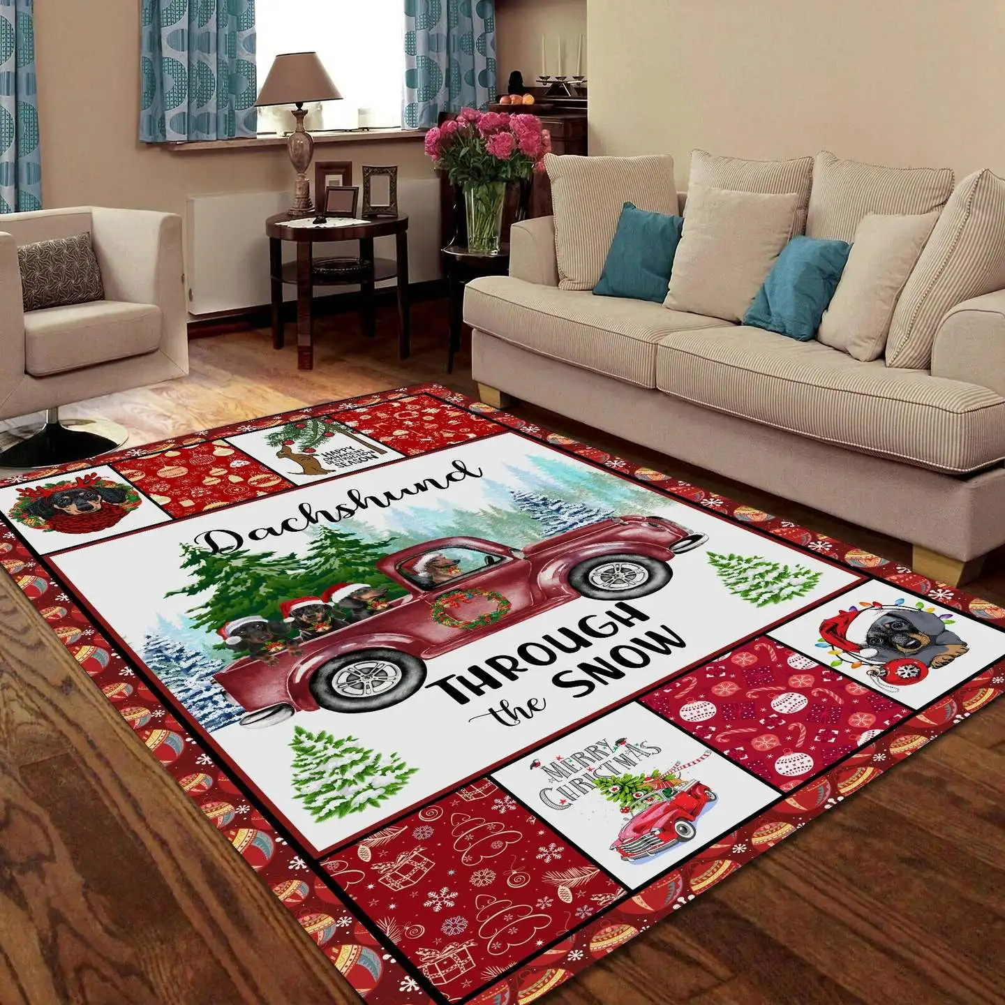 Dachshund Christmas 3D Printed Rugs Mat Rugs Anti-slip Large Rug Carpet Home Decoration
Dachshund Christmas 3D Printed Rugs Mat Rugs Anti-slip Large Rug Carpet Home Decoration