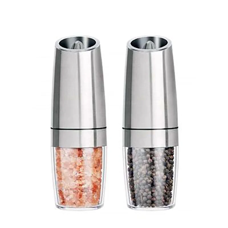2Pcs Set Stainless Steel Pepper Grinder Automatic Electric Gravity Salt And Pepper Grinder Automatic Kitchen Tool Spice Grinder
2Pcs Set Stainless Steel Pepper Grinder Automatic Electric Gravity Salt And Pepper Grinder Automatic Kitchen Tool Spice Grinder