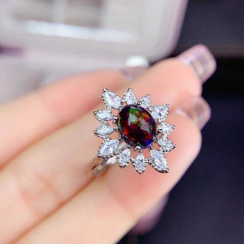 Hot Sale Style Natural Opal Ring 925 Silver Women's Ring Simple, Small, Shiny and Cute
Hot Sale Style Natural Opal Ring 925 Silver Women's Ring Simple, Small, Shiny and Cute
