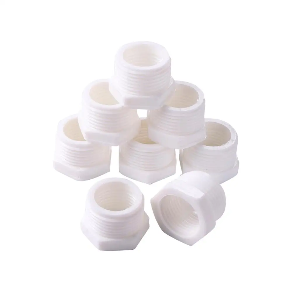 Plastic hose connector hexagonal thread bushing 1/2" internal thread to 3/4" external thread joint BSPT thread adapter 5 Pcs
Plastic hose connector hexagonal thread bushing 1/2" internal thread to 3/4" external thread joint BSPT thread adapter 5 Pcs