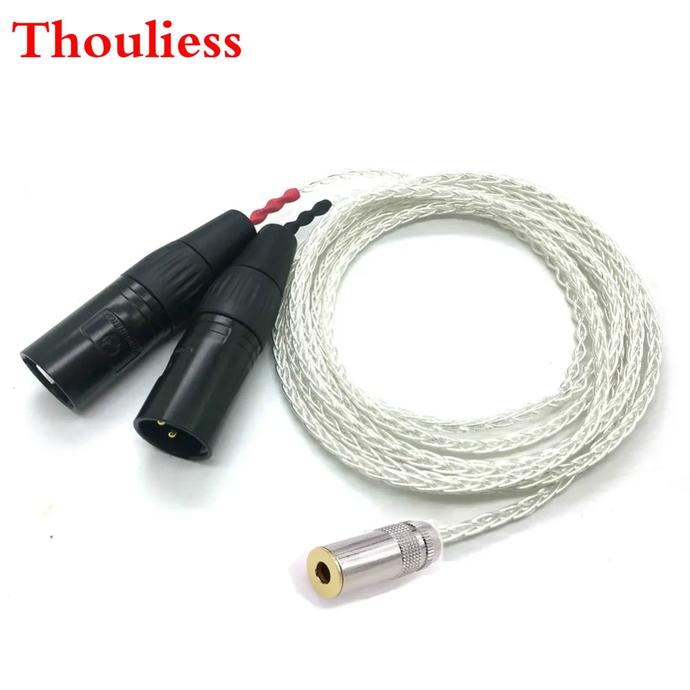Thouliess 8 Cores Silver Plated 4.4mm Balanced Female to Dual 2x 3pin XLR Balanced Male Audio Adapter Cable
Thouliess 8 Cores Silver Plated 4.4mm Balanced Female to Dual 2x 3pin XLR Balanced Male Audio Adapter Cable