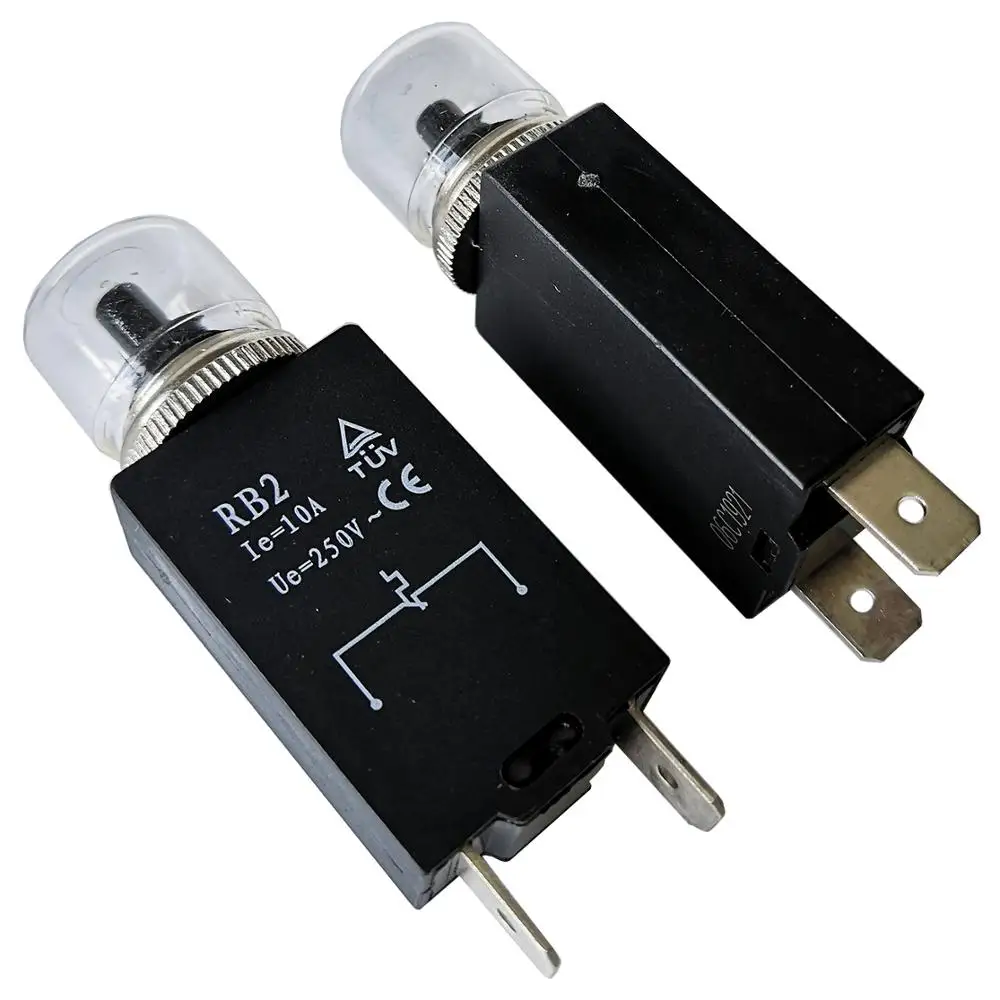2Pcs RB2 Circuit Breakers Overload Short Protector for Electric System Motor Transformer Rectifier 2Pins 250V 2.5A 8A 10A 15A
2Pcs RB2 Circuit Breakers Overload Short Protector for Electric System Motor Transformer Rectifier 2Pins 250V 2.5A 8A 10A 15A